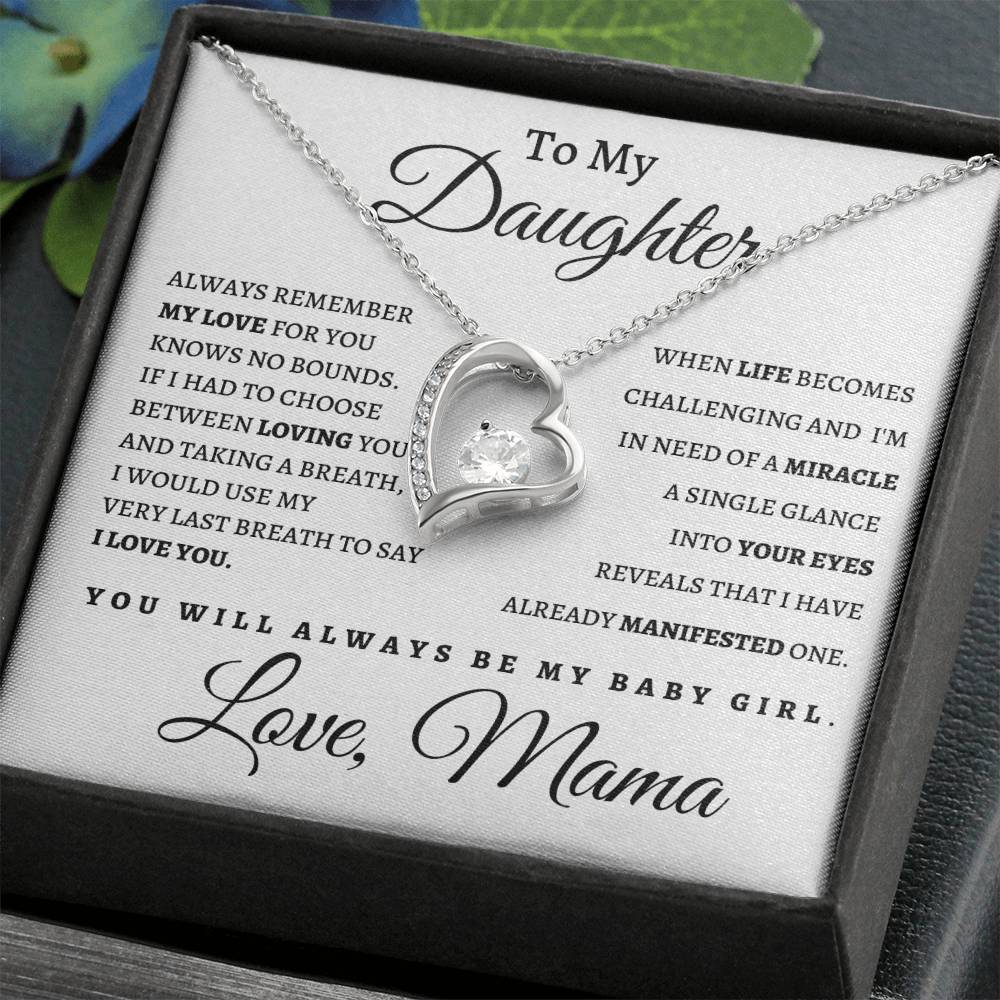 To My Daughter From Mama WB| Forever Love Necklace