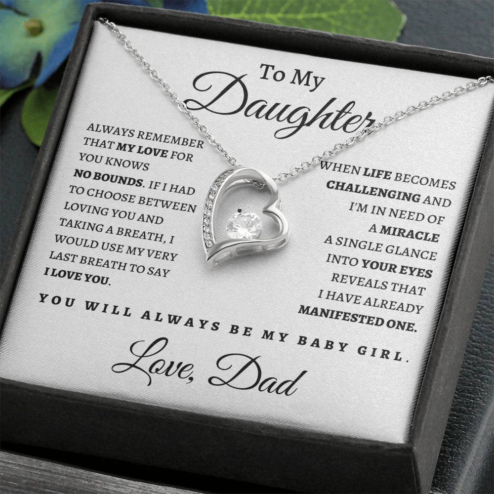 To My Daughter From Dad WB| Forever Love Necklace