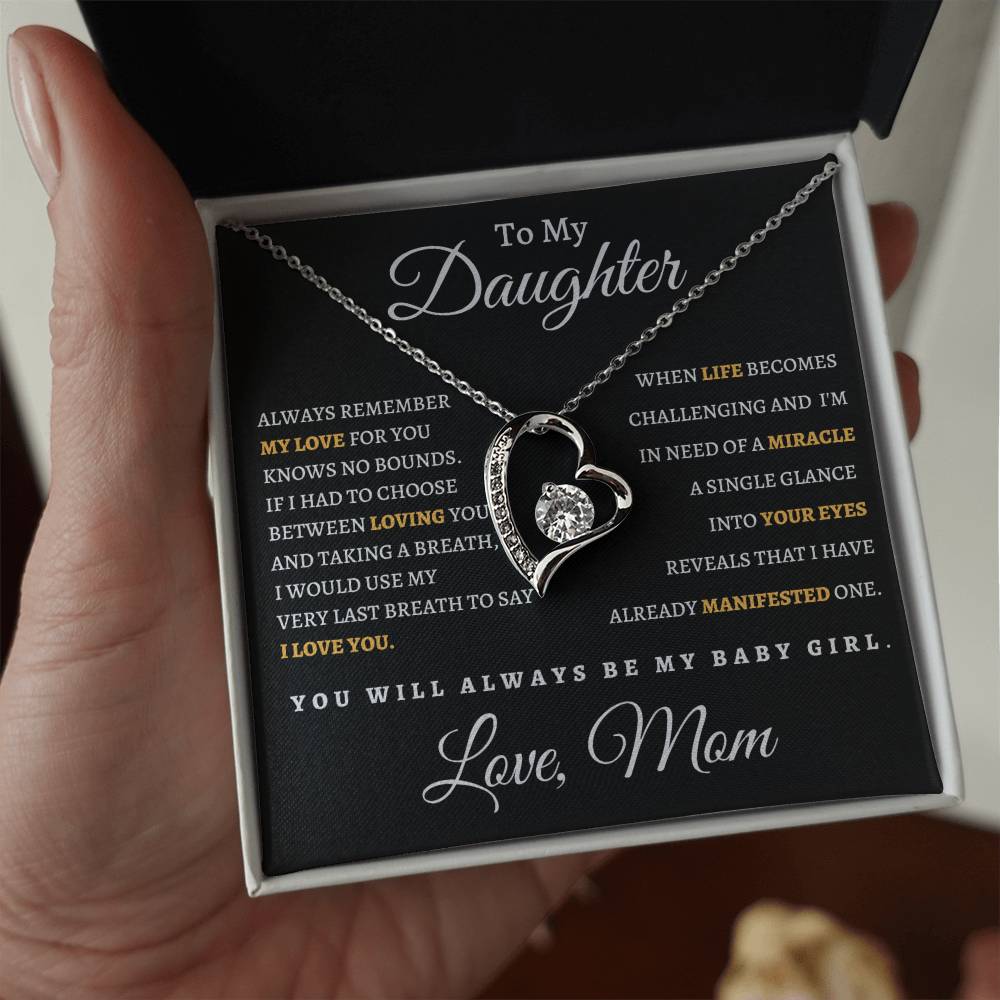 To My Daughter From Mom BB| Forever Love Necklace