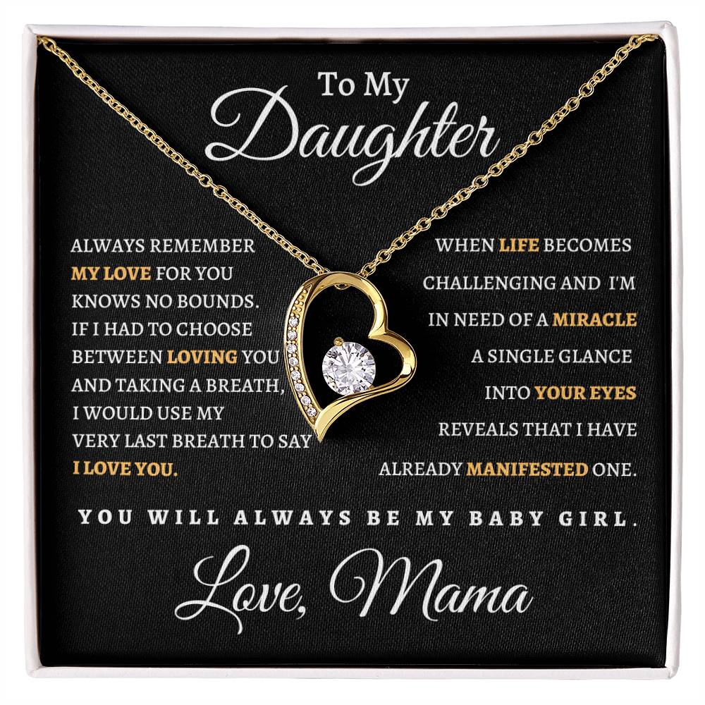 To My Daughter From Mama BB| Forever Love Necklace