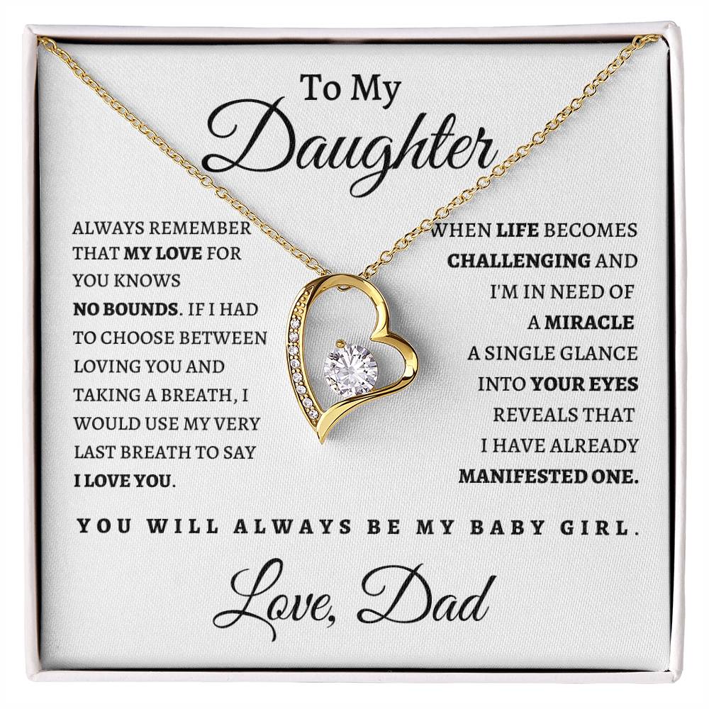 To My Daughter From Dad WB| Forever Love Necklace