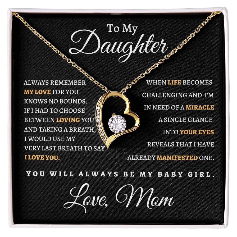 To My Daughter From Mom BB| Forever Love Necklace