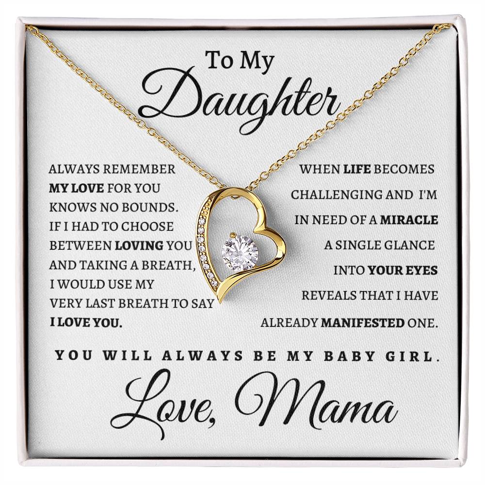 To My Daughter From Mama WB| Forever Love Necklace