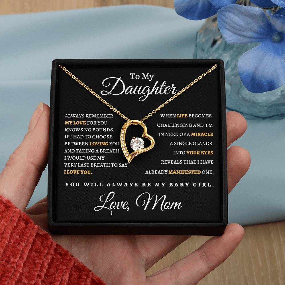 To My Daughter From Mom BB| Forever Love Necklace