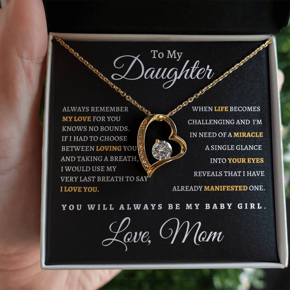 To My Daughter From Mom BB| Forever Love Necklace
