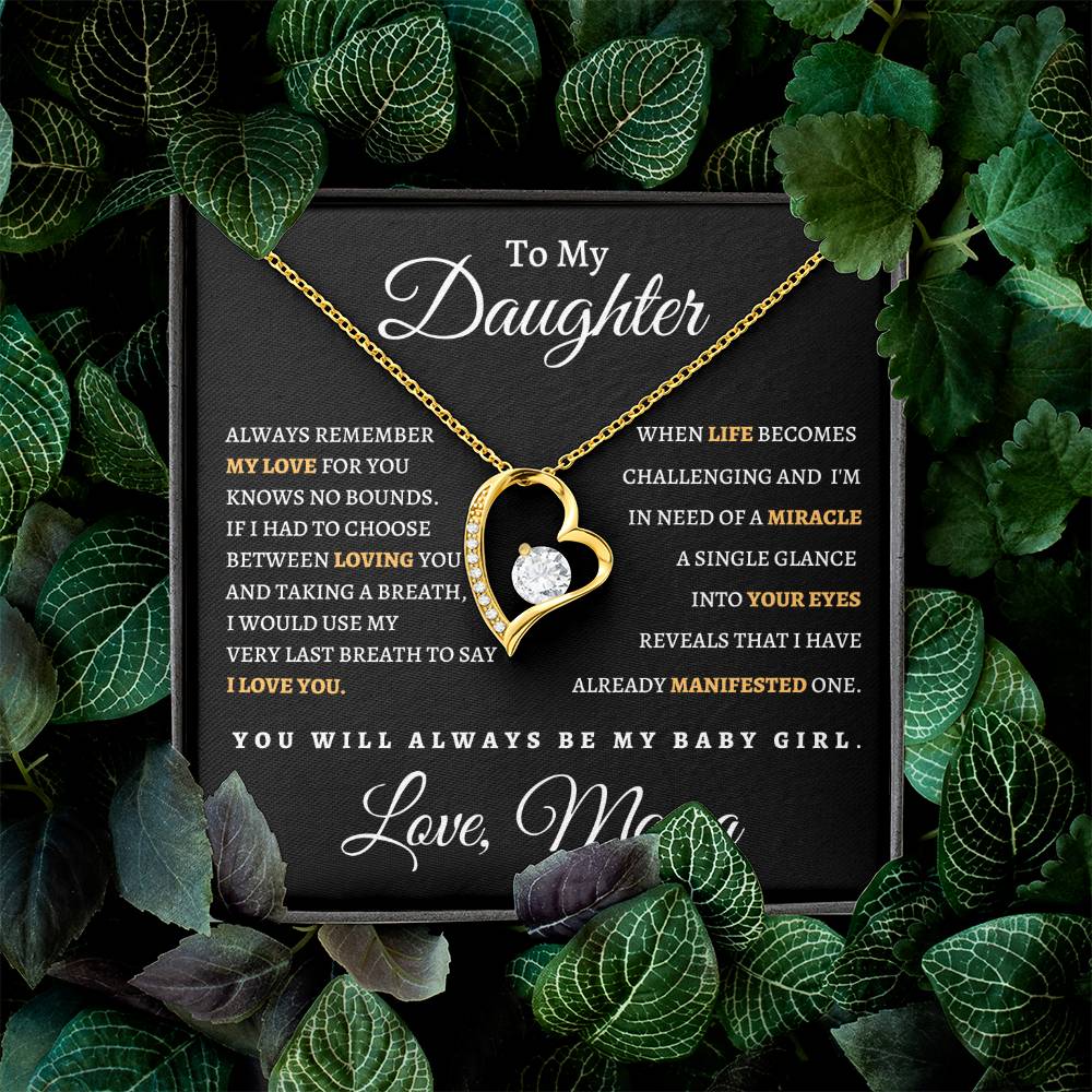To My Daughter From Mama BB| Forever Love Necklace