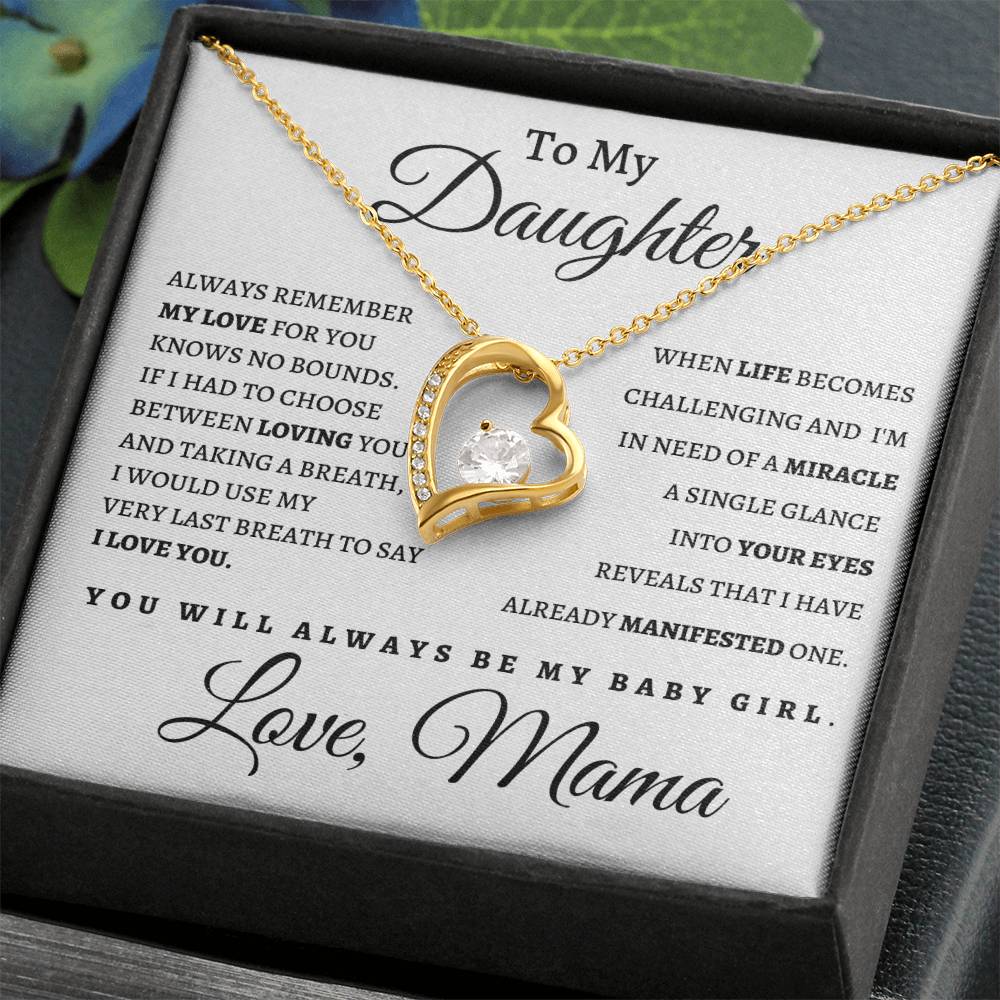 To My Daughter From Mama WB| Forever Love Necklace