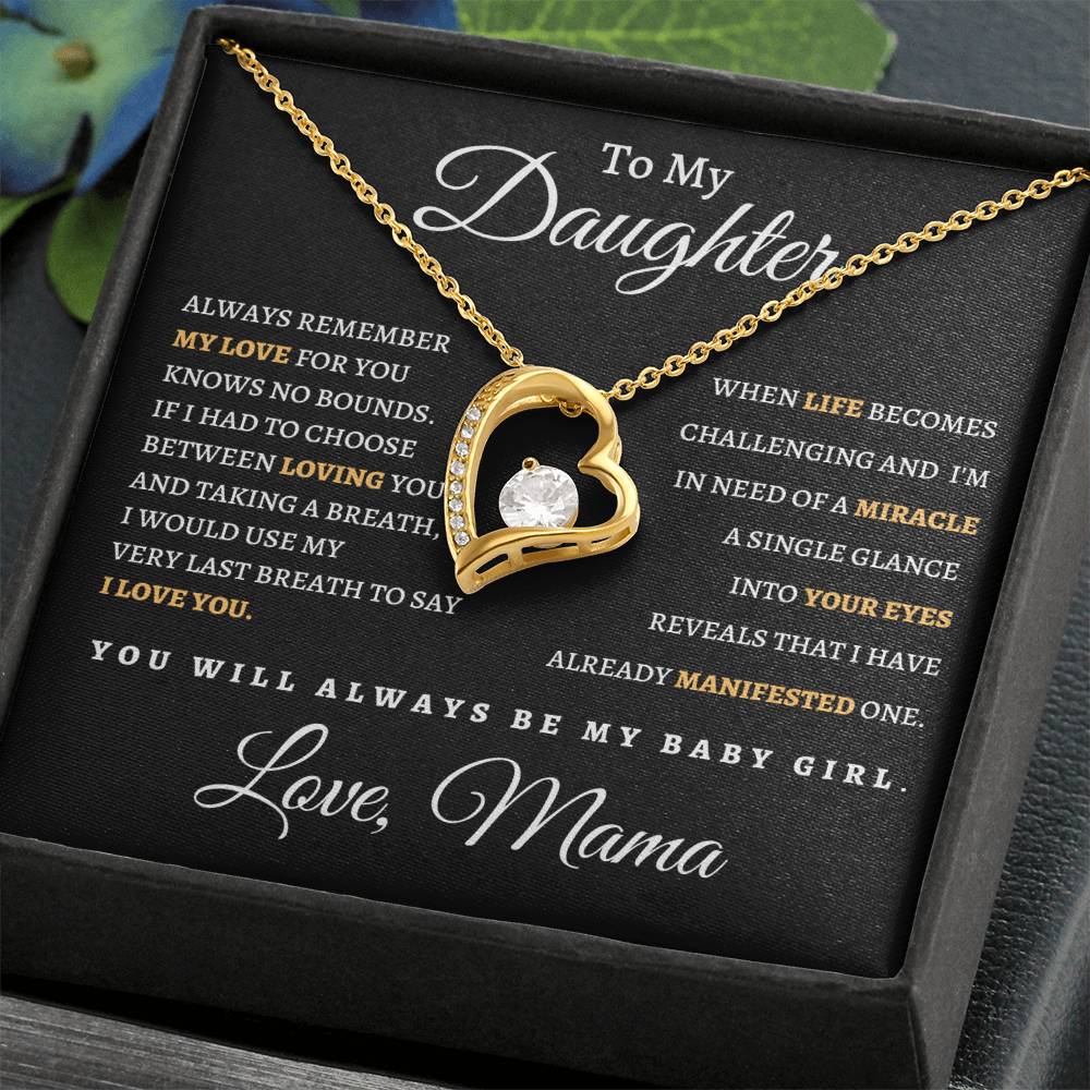 To My Daughter From Mama BB| Forever Love Necklace