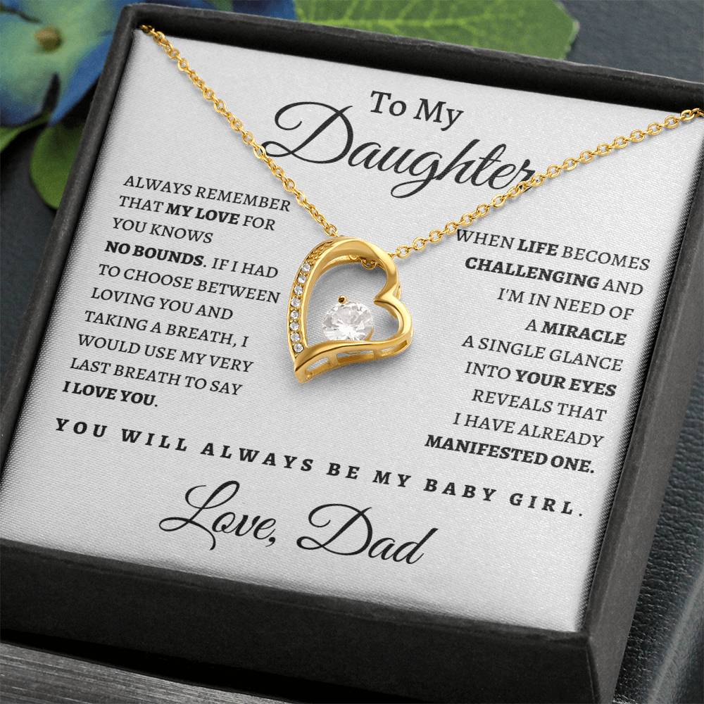 To My Daughter From Dad WB| Forever Love Necklace