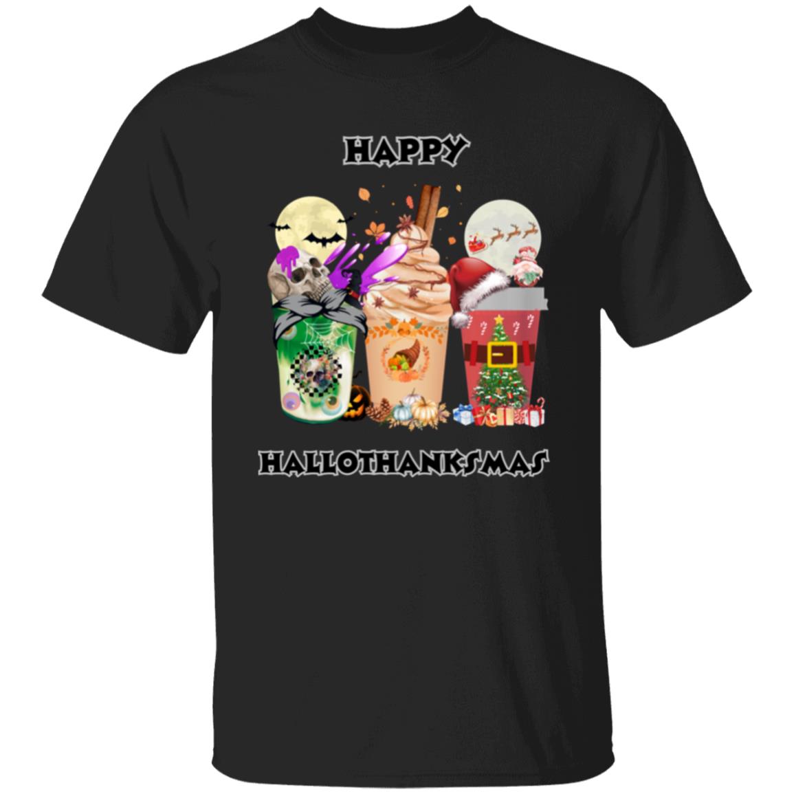 Happy Hallothanksmas Coffee Short Sleeve T-Shirt