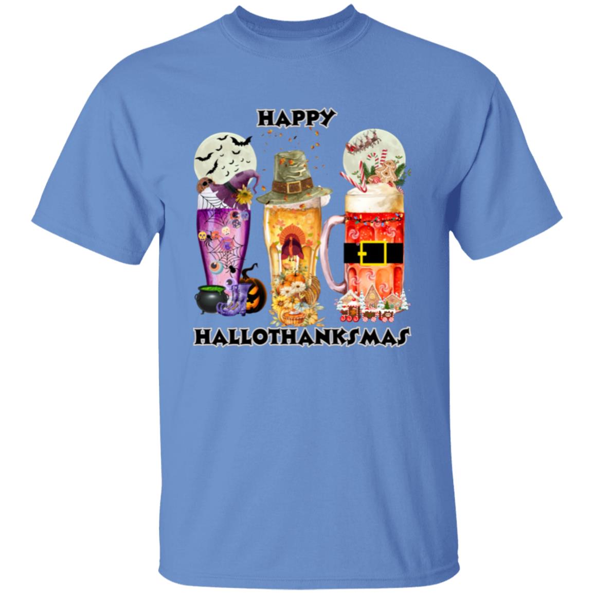 Happy Hallothanksmas Beer Short Sleeve T-Shirt