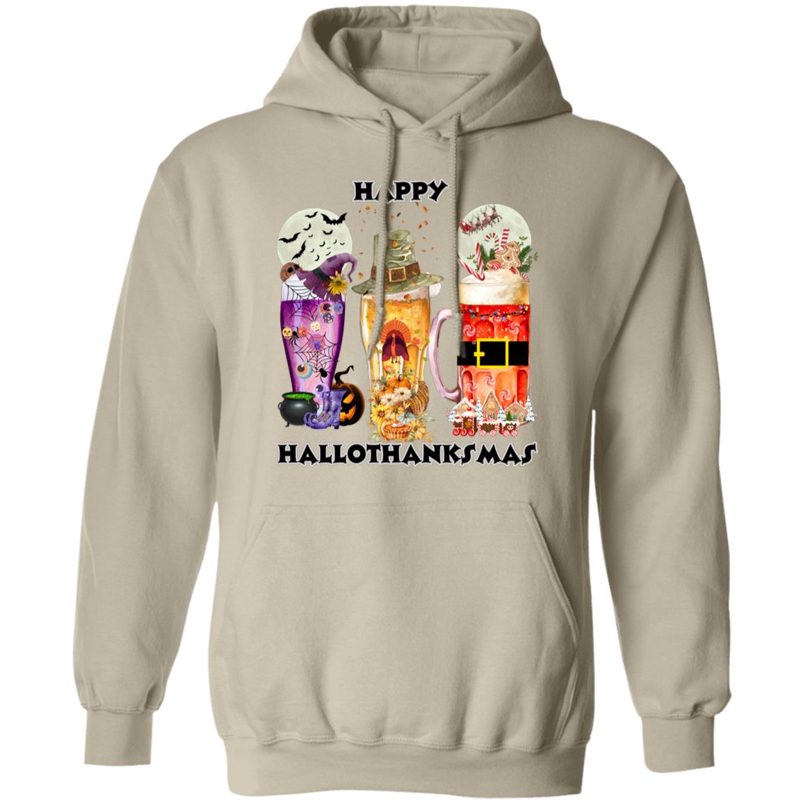 Happy Hallothanksmas Beer Pullover Hoodie