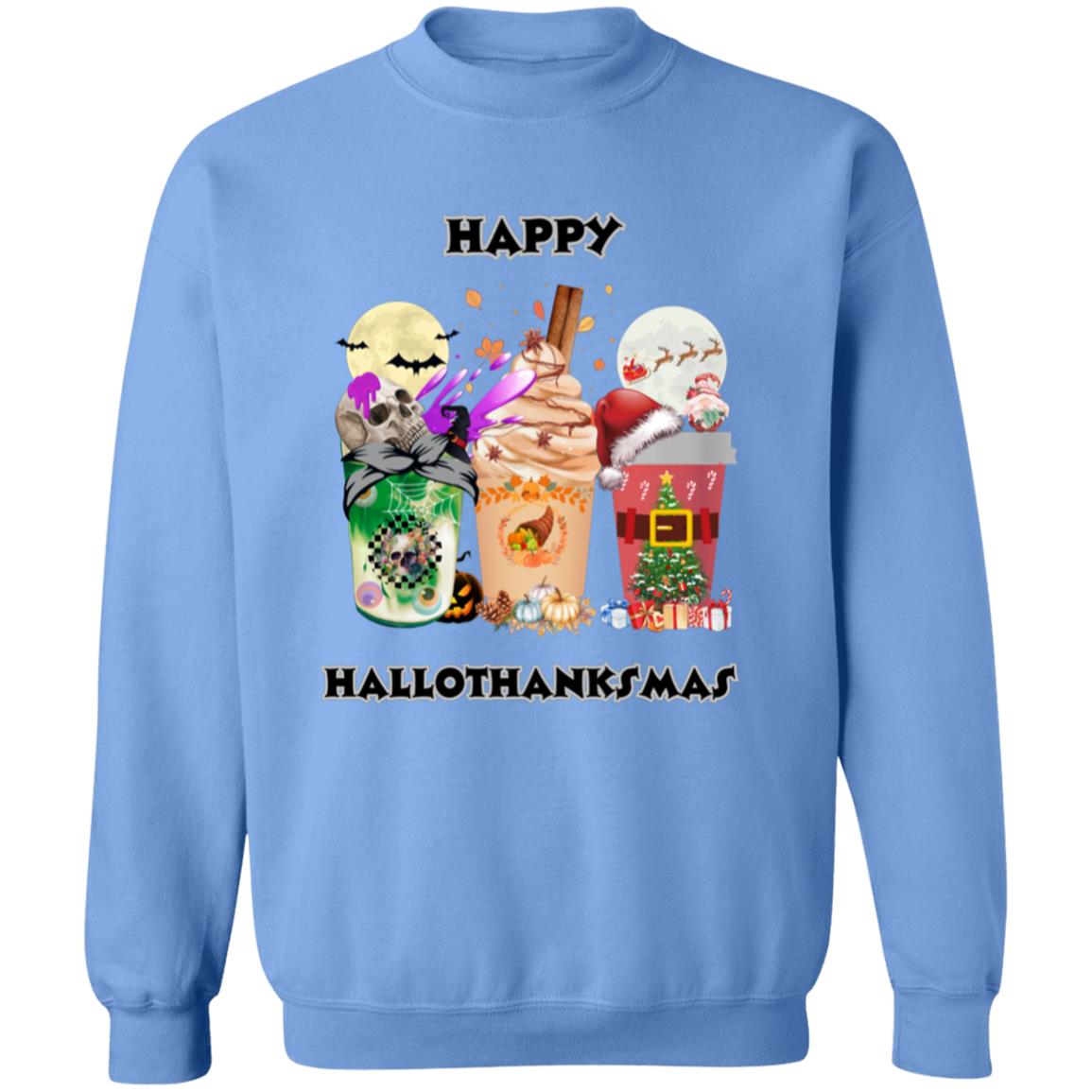 Happy Hallothanksmas Coffee Pullover Sweatshirt