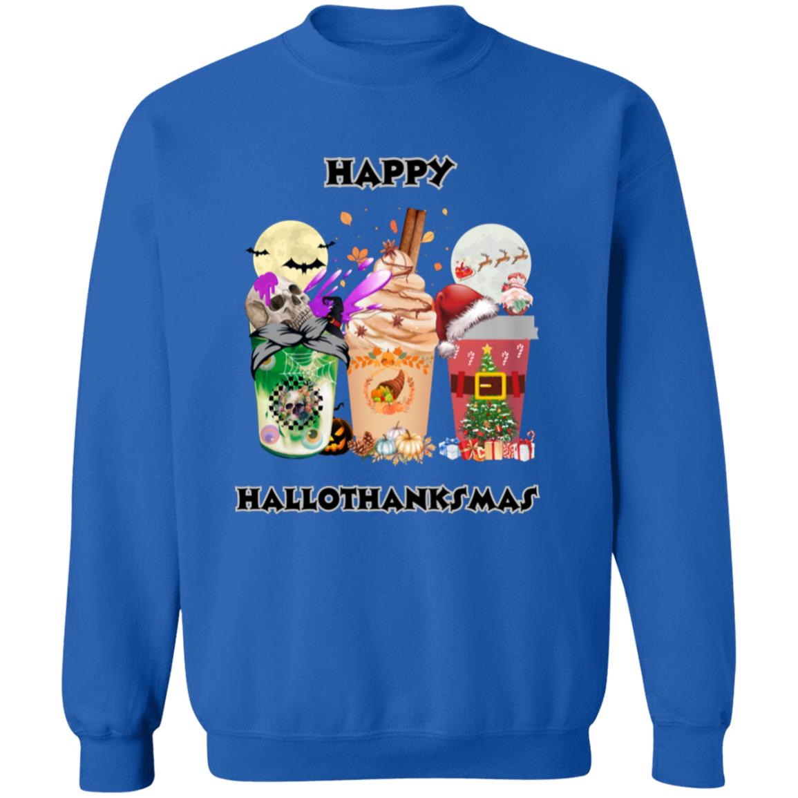 Happy Hallothanksmas Coffee Pullover Sweatshirt