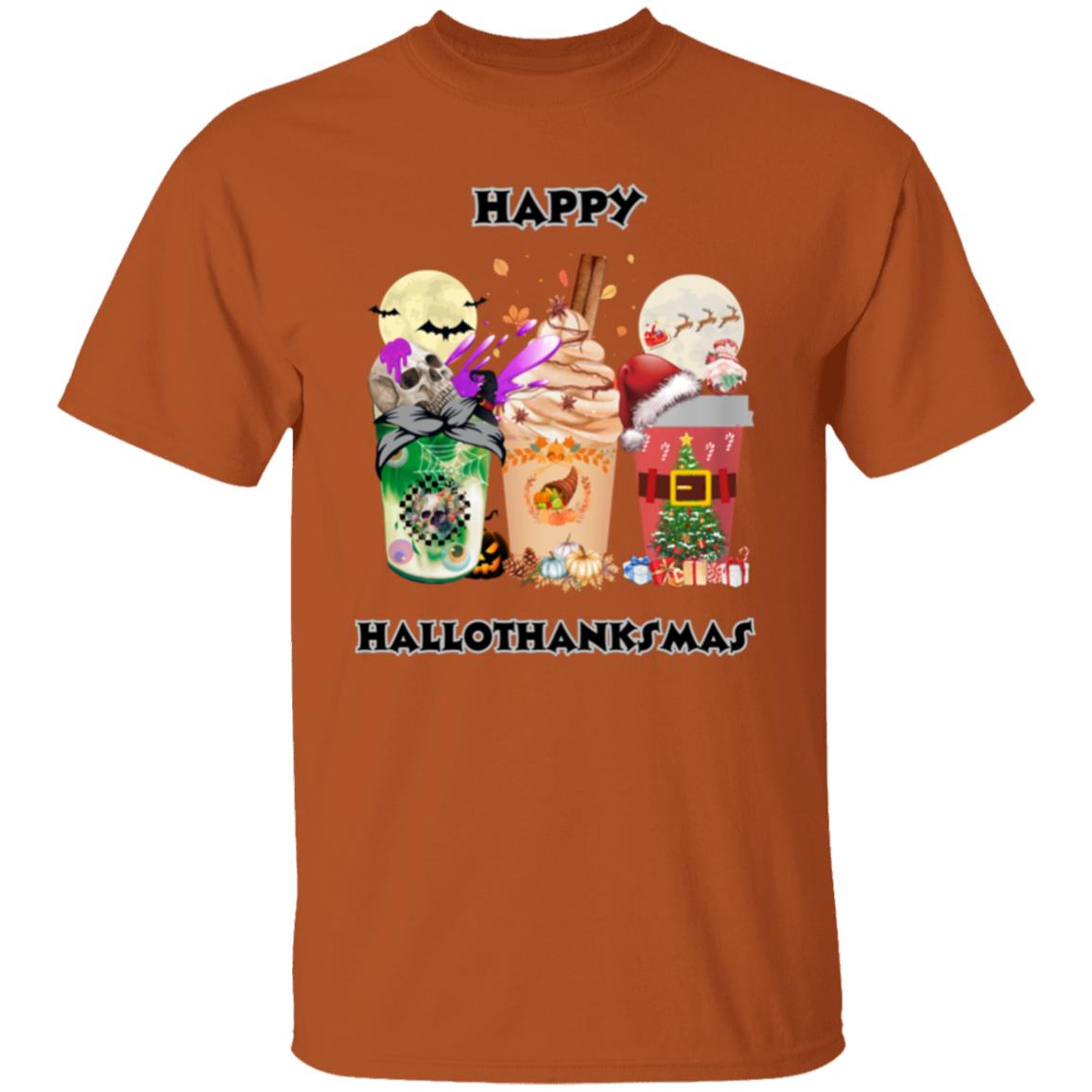 Happy Hallothanksmas Coffee Short Sleeve T-Shirt