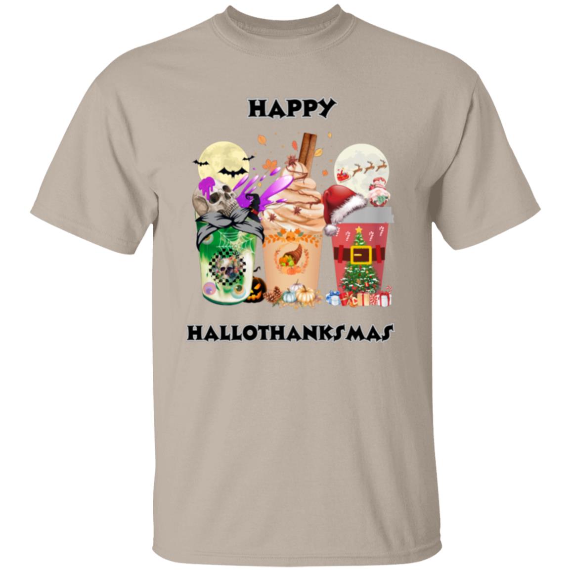 Happy Hallothanksmas Coffee Short Sleeve T-Shirt